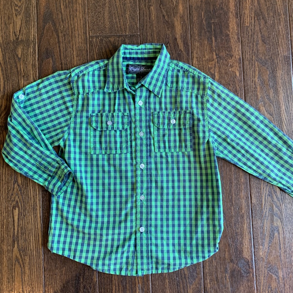 English Laundry Blue/green button down 7